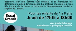 Les ateliers de danse Sarah Boy - Cours éveil musical 4-7 ans