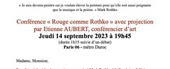 Mark Rothko - Conférence d'art avec projection Rouge comme Rothko