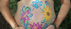 krystel artiste - Peinture corporelle, art prénatal, belly painting,grossesse